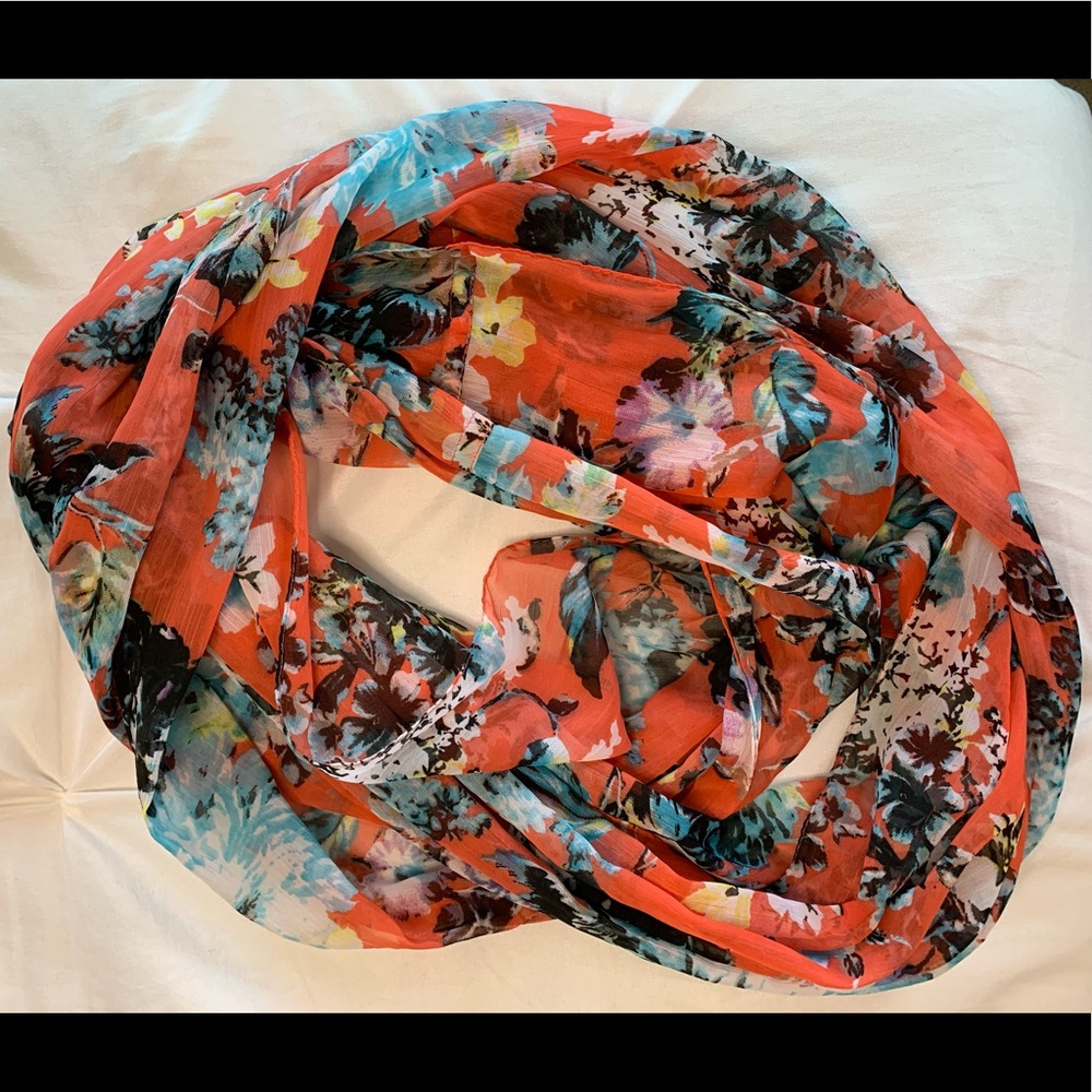 Floral infinity scarf